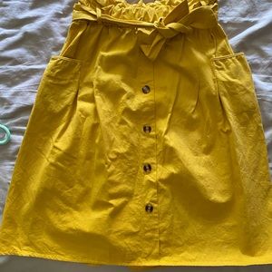 Sadie & Love Goldenrod Paper bag waist skirt